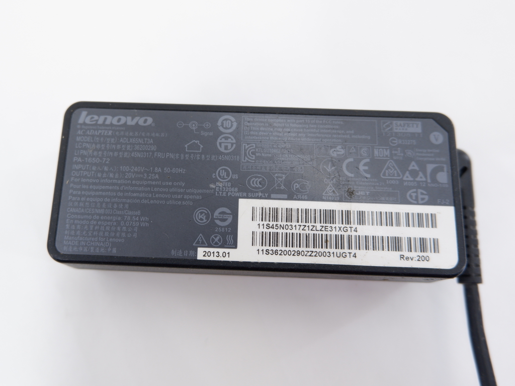 Блок питания для Lenovo ADLX65NLT3A 20V 3.25A 65W Оригин - Pic n 305576