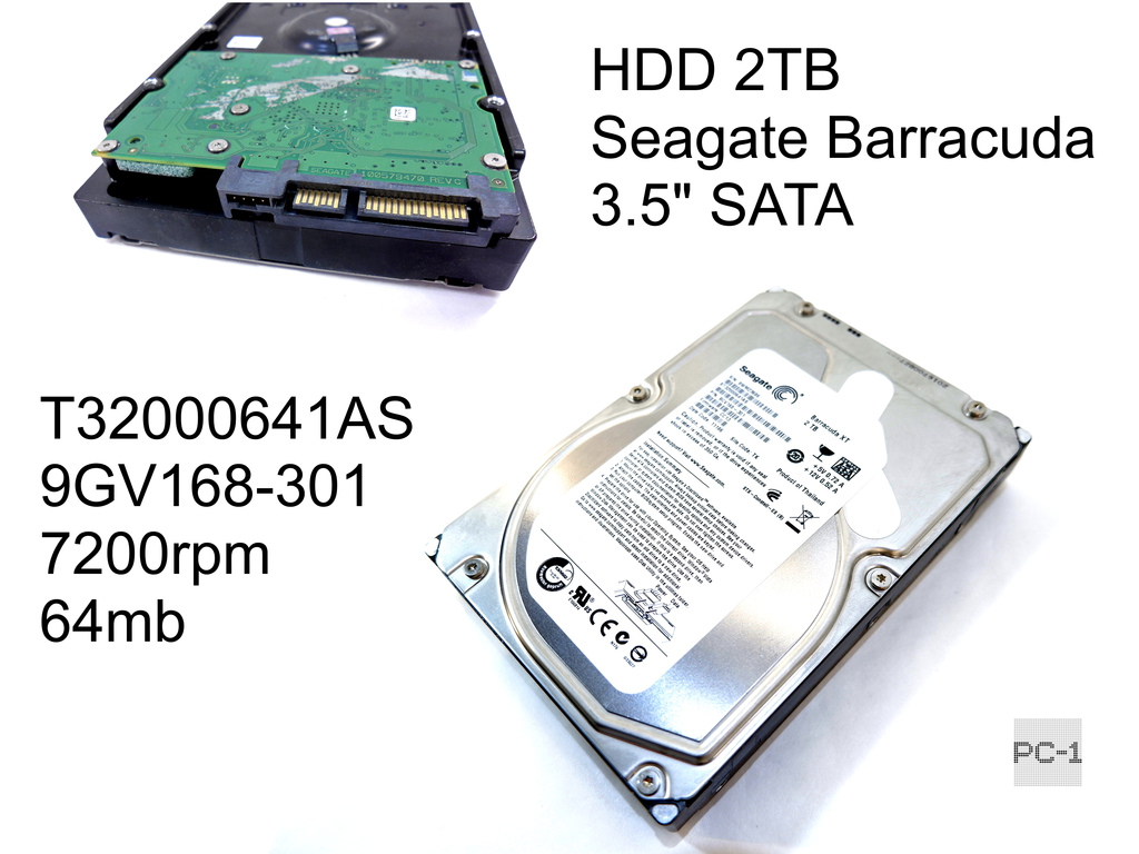 HDD 2TB Seagate Barracuda 3.5" SATA Внутренний жесткий диск для ПК ST32000641AS 9GV168-301 7200rpm, 64mb  - Pic n 262712